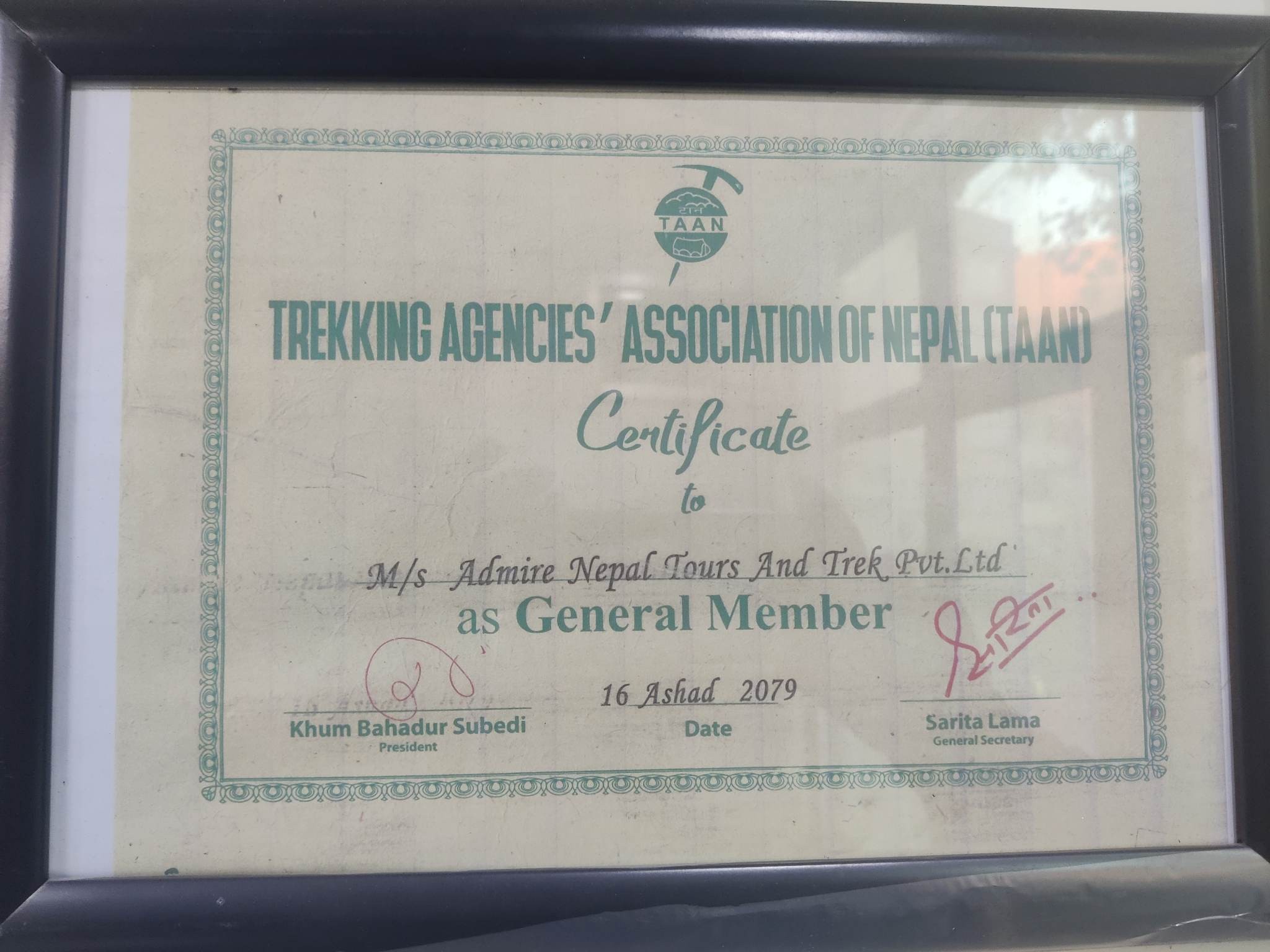 Trekking Agencies Association Of Nepal (TAAN)